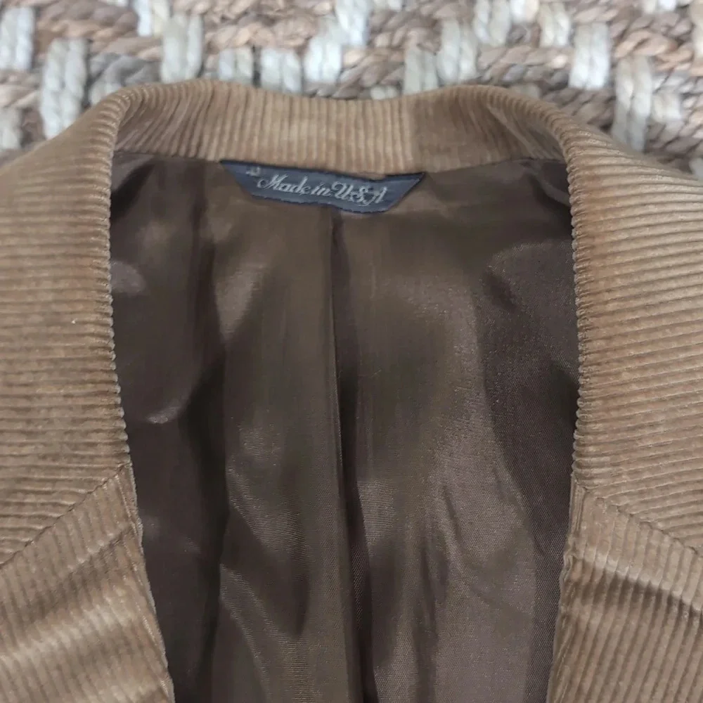 Levi Strauss & Co Brown Corduroy Blazer With Suede Elbow Patches